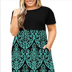 Short sleeve long maxi dress